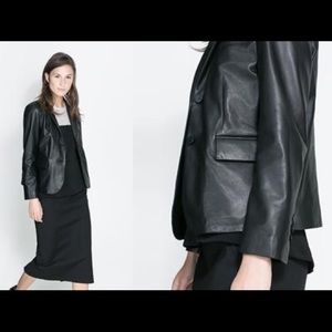 Zara leather jacket, size large